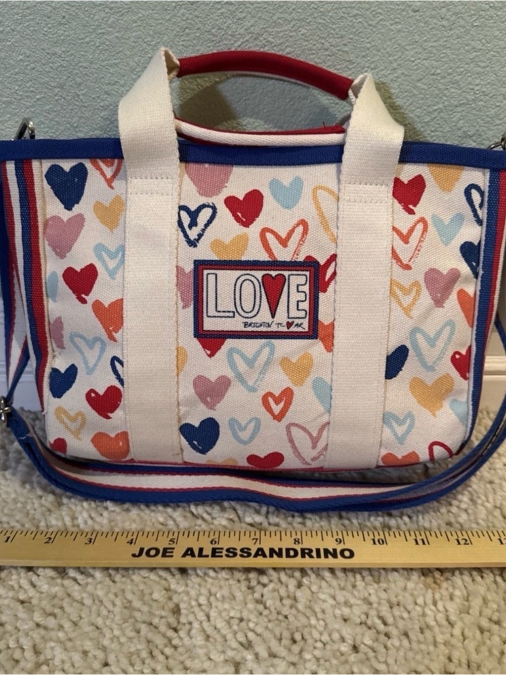 Brighton Red, White and You Mini Canvas Tote